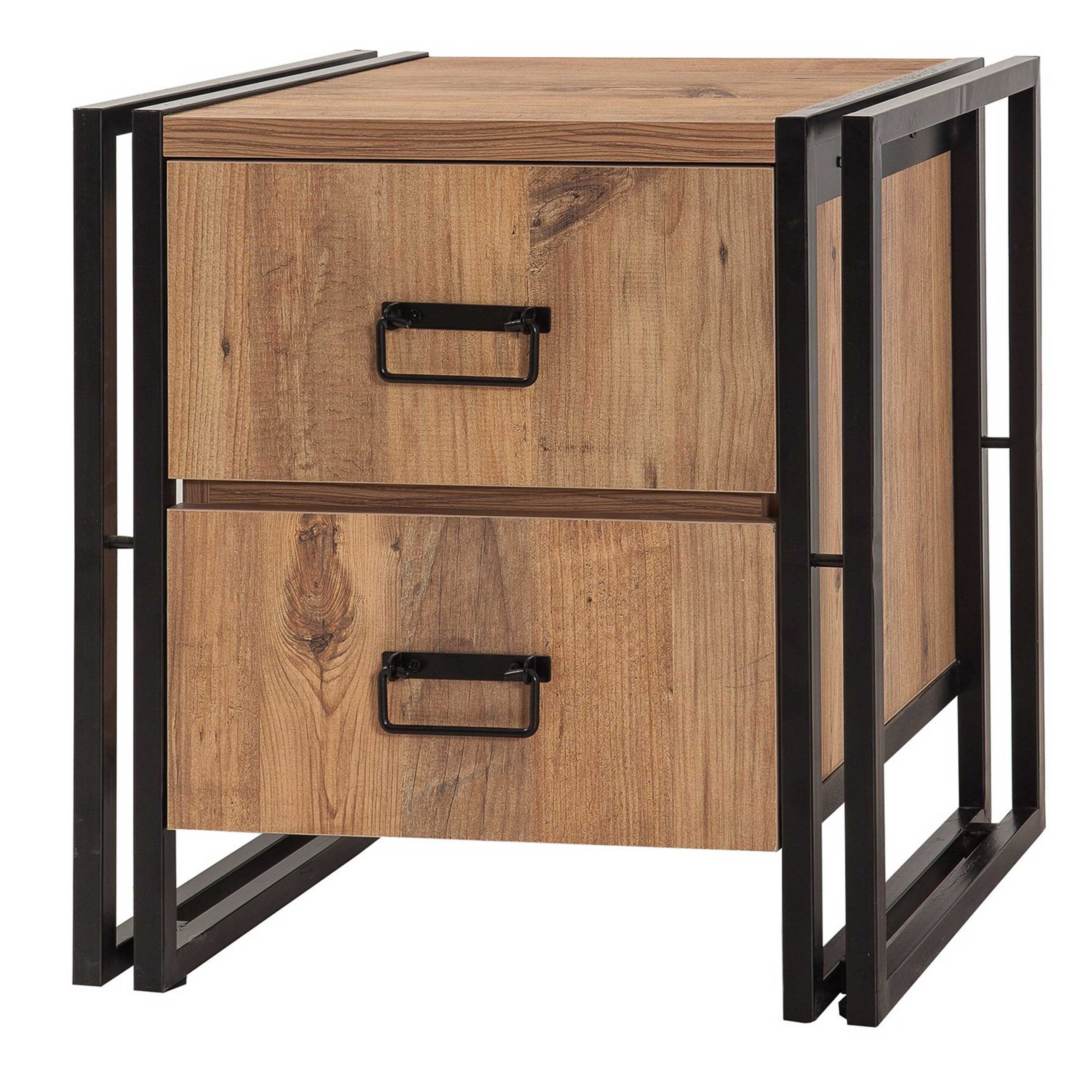 Table de nuit polyvalente | Moderne et fonctionnelle | Pin atlantique noir - Image 4