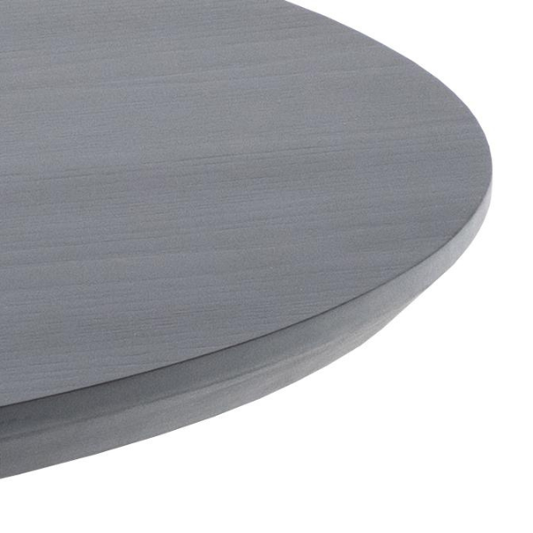 Table de salle à manger Malika Ø120 cm - placage de chêne laqué noir - Image 5