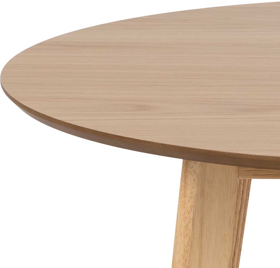 Table de salle à manger Roxby Ø105 cm - chêne - Image 3