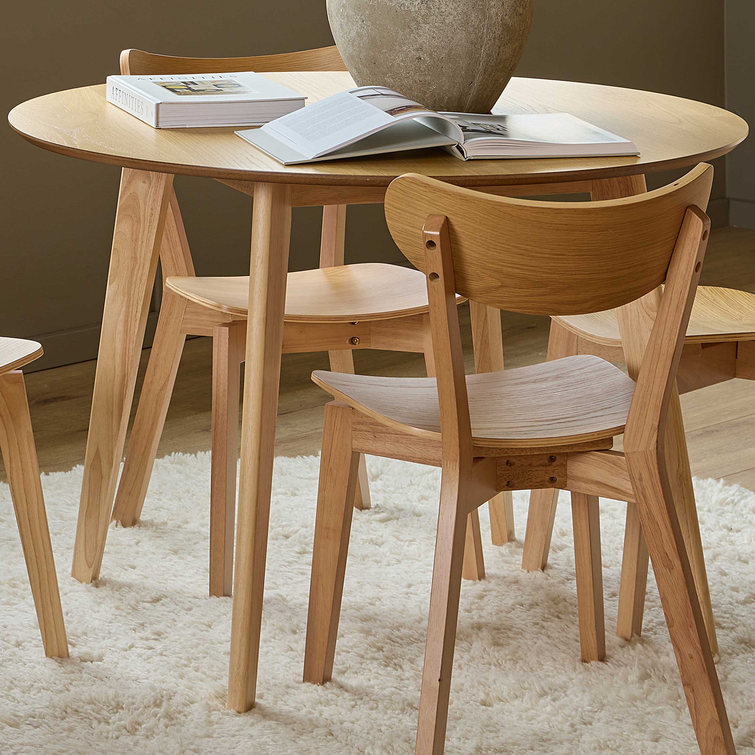 Table de salle à manger Roxby Ø105 cm - chêne