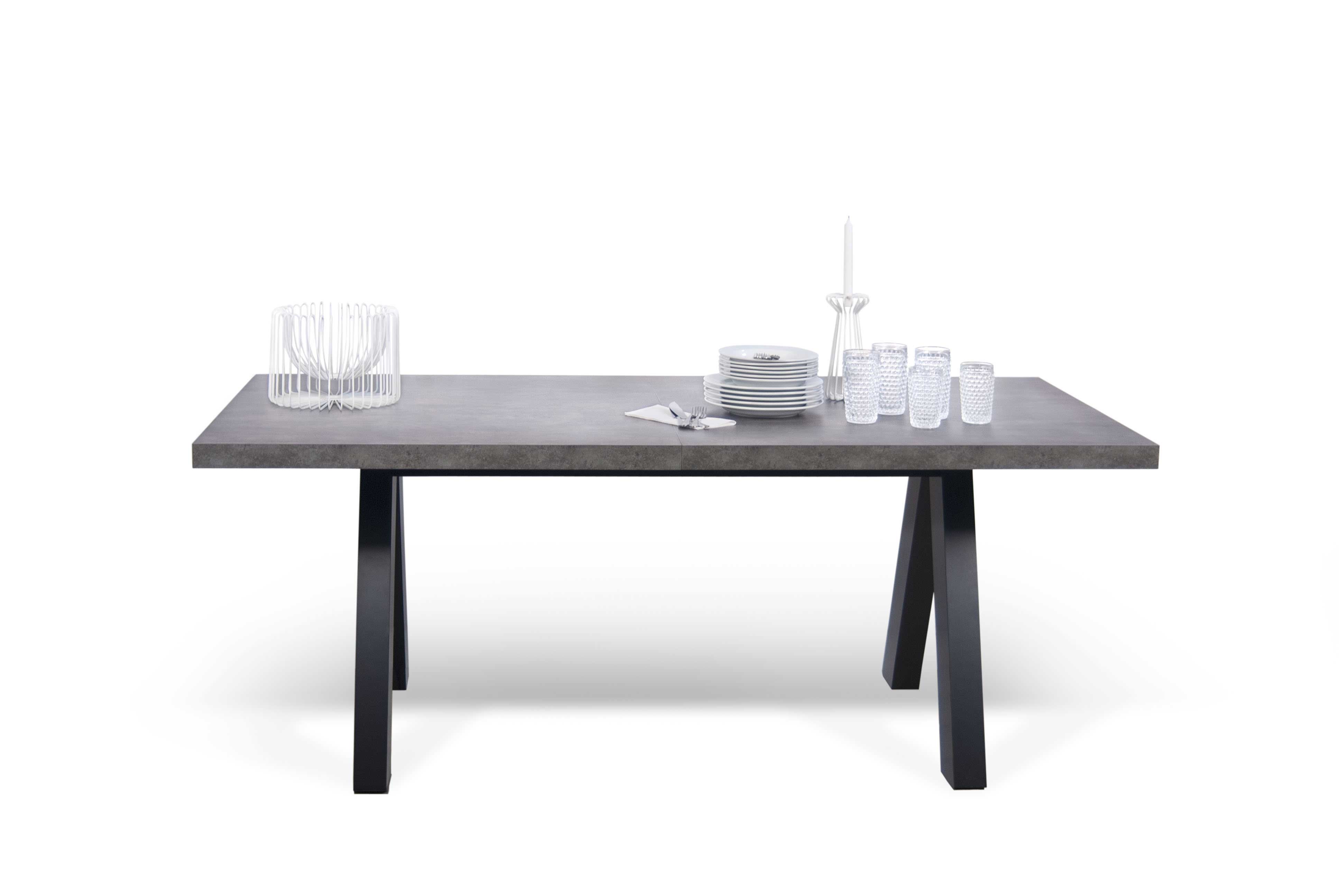 Table extensible Alex - 6 à 8 personnes - aspect béton - Image 7