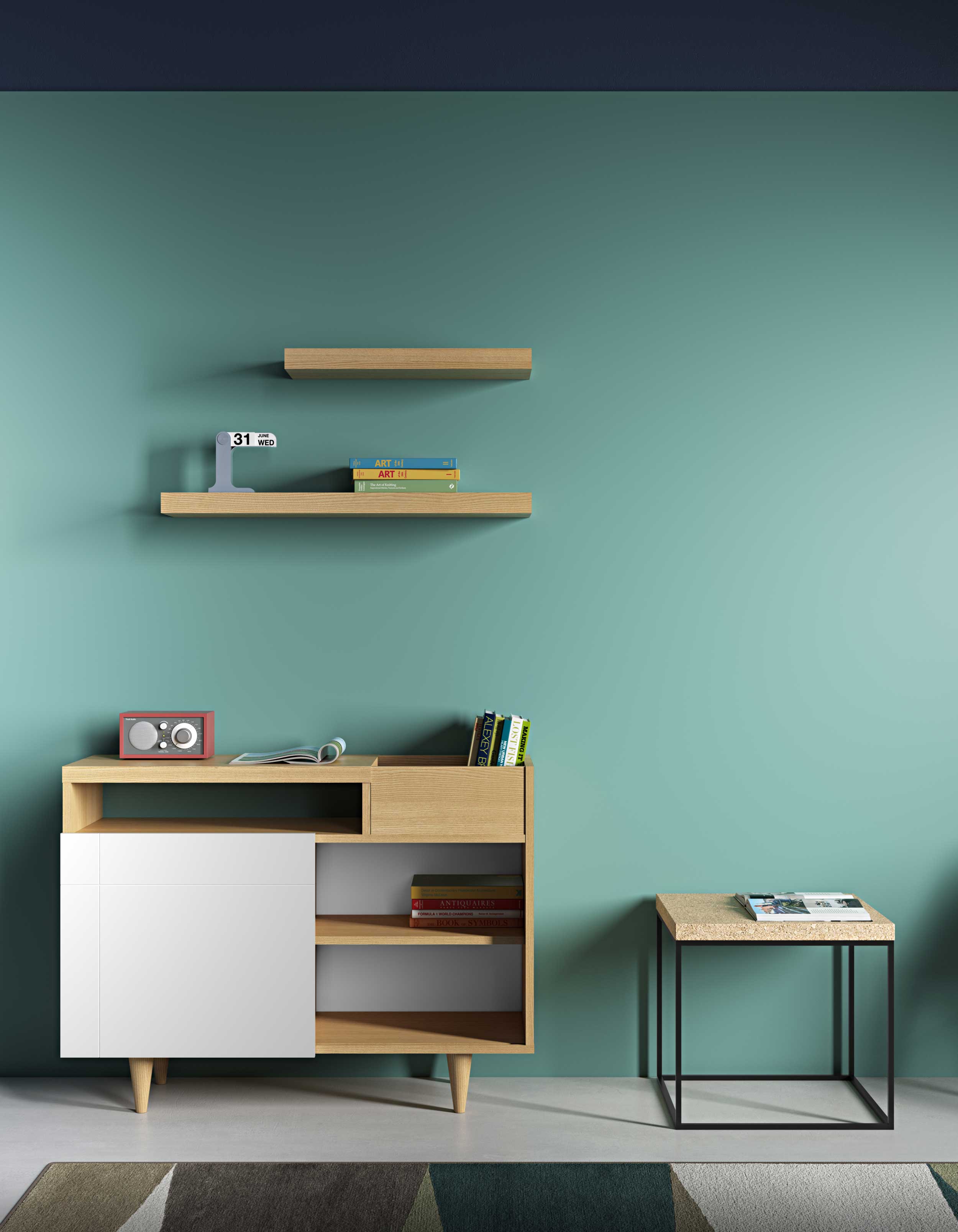 Tablette murale Balda 90cm - chêne - Image 4