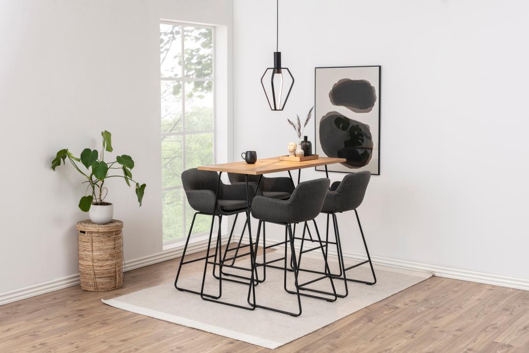 Tabouret de bar Lei - gris foncé/noir - Image 5