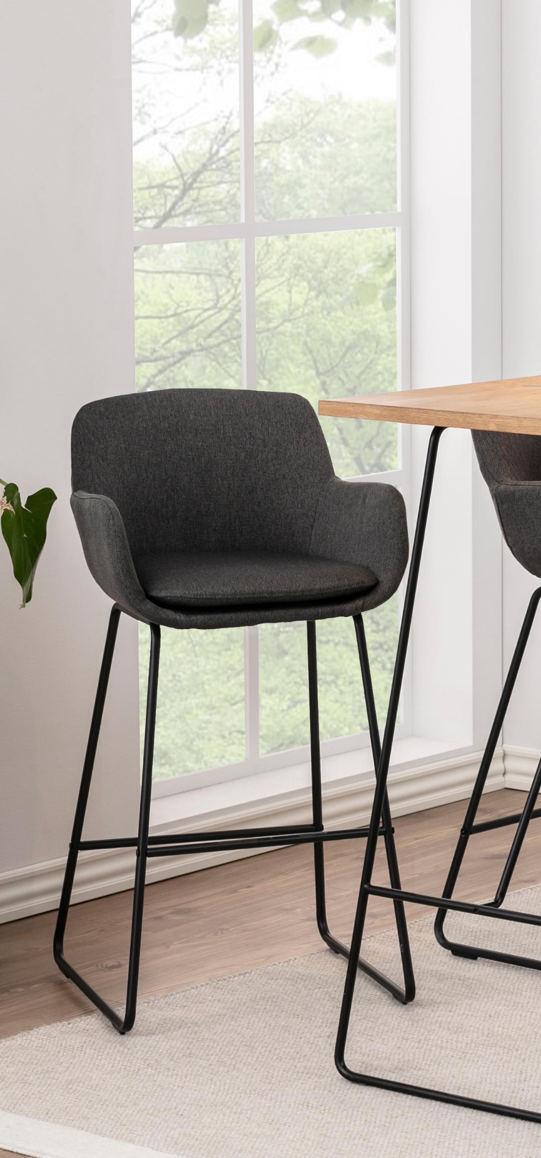 Tabouret de bar Lei - gris foncé/noir - Image 9