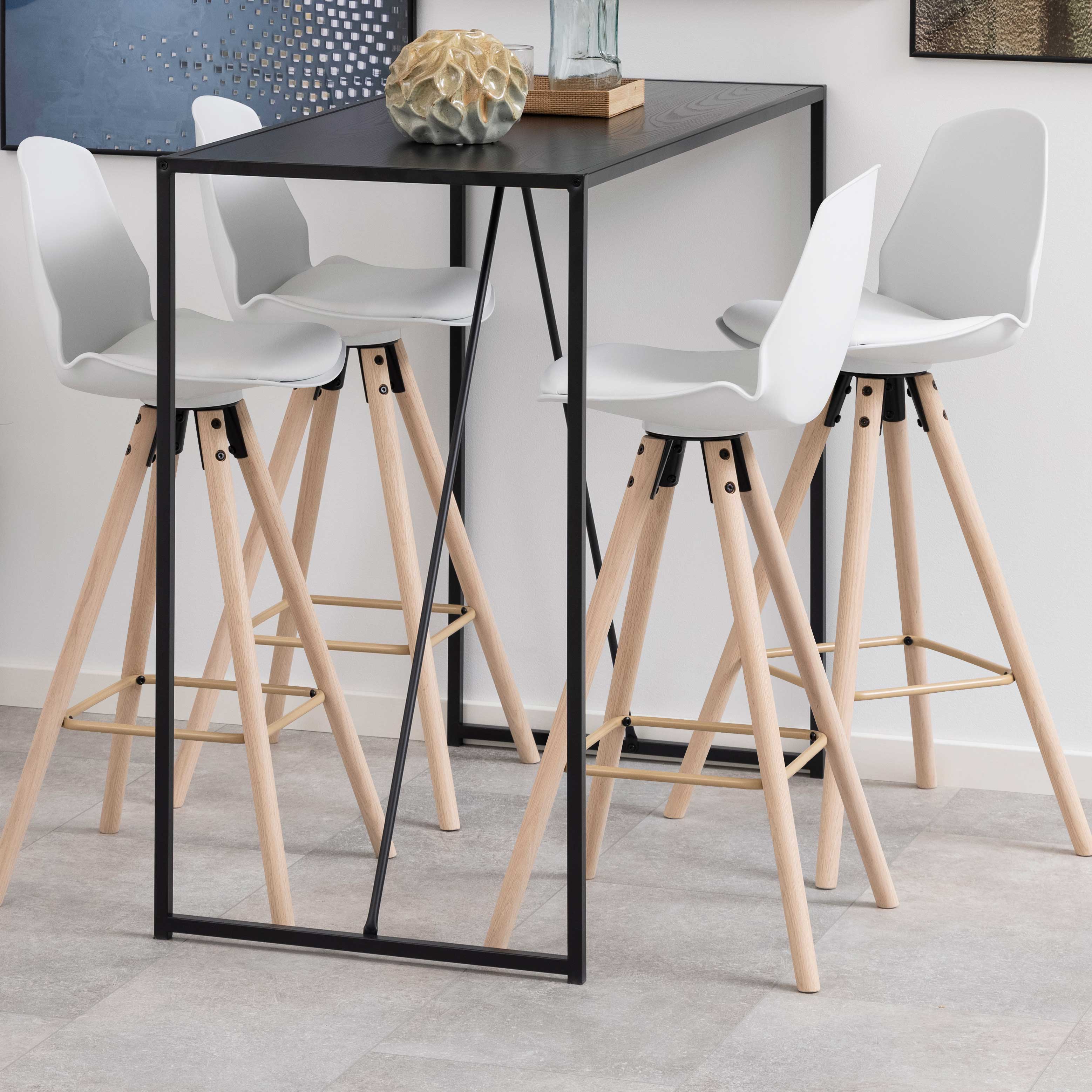 Tabouret de bar Sammy - blanc/beige - Image 1