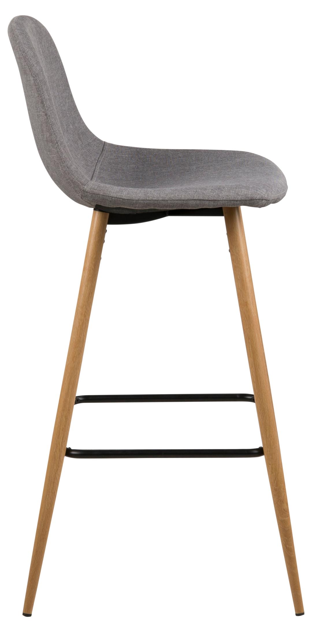 Tabouret de bar Wilhelm - gris clair/chêne - Image 3