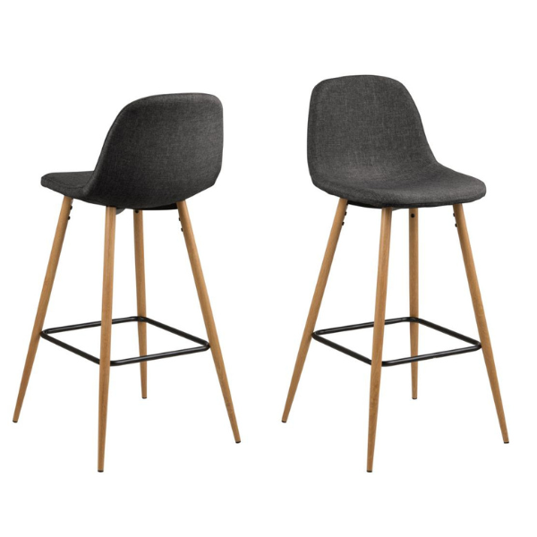 Tabouret de bar Wilhelm - gris foncé/chêne - Image 6