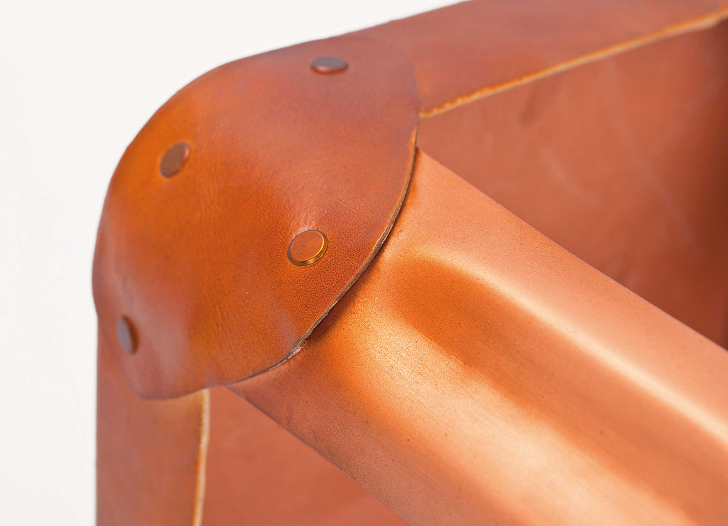 Tabouret en métal Reema carré - cuivre - Image 2