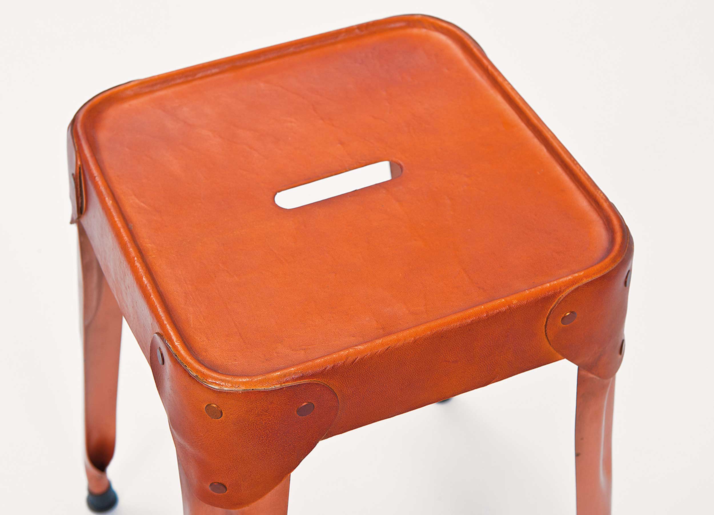 Tabouret en métal Reema carré - cuivre - Image 3