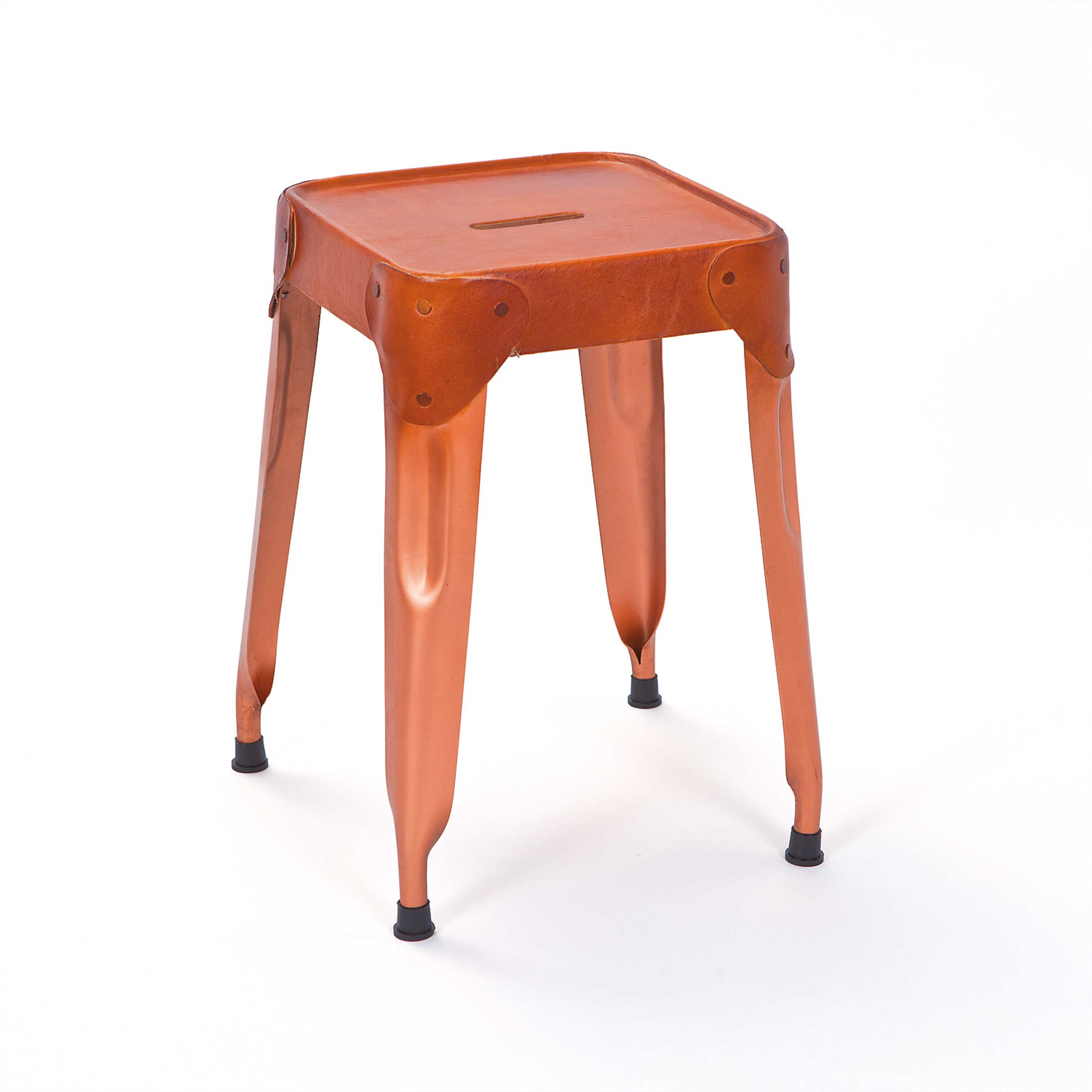 Tabouret en métal Reema carré - cuivre - Image 7