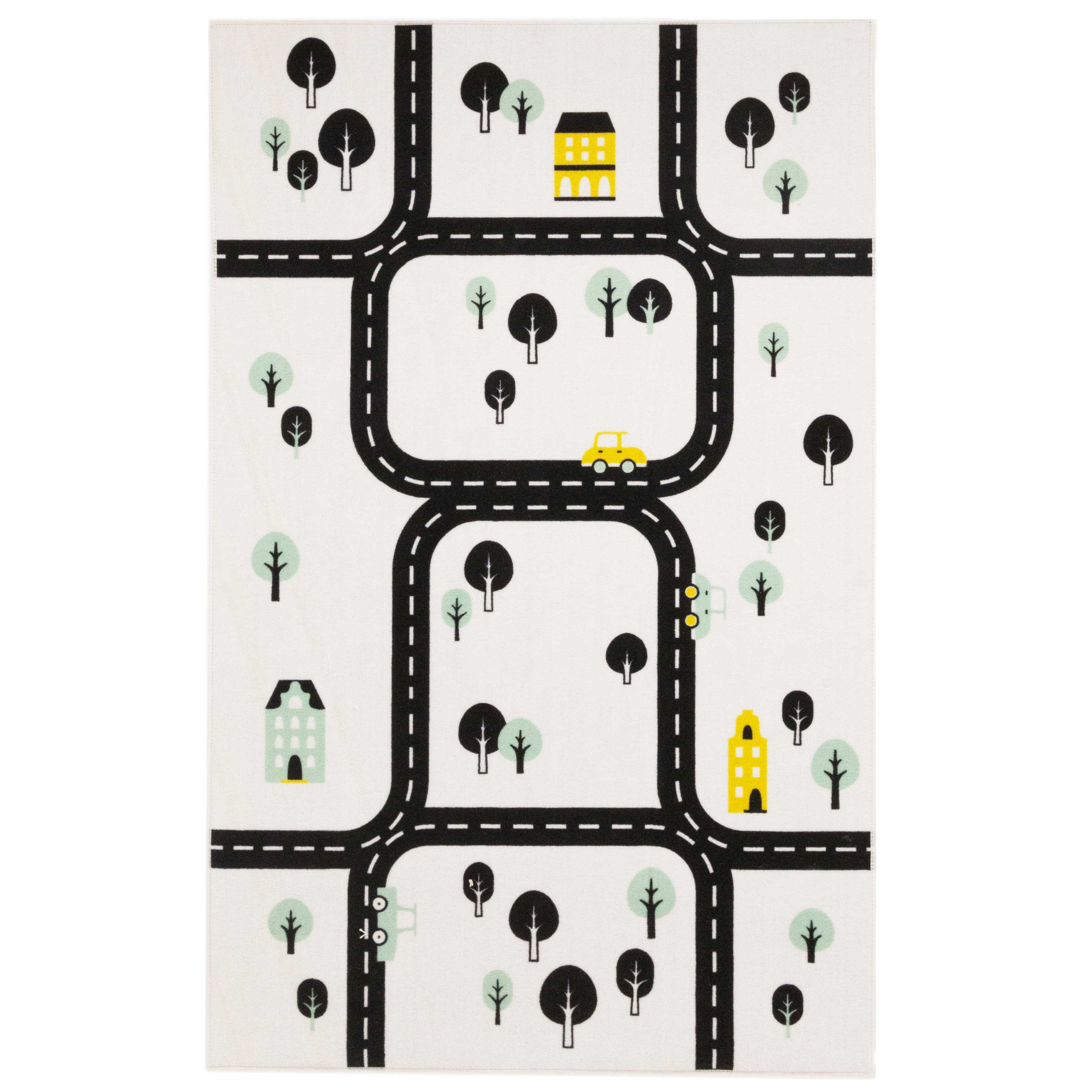 Tapis enfant Ring Road - blanc