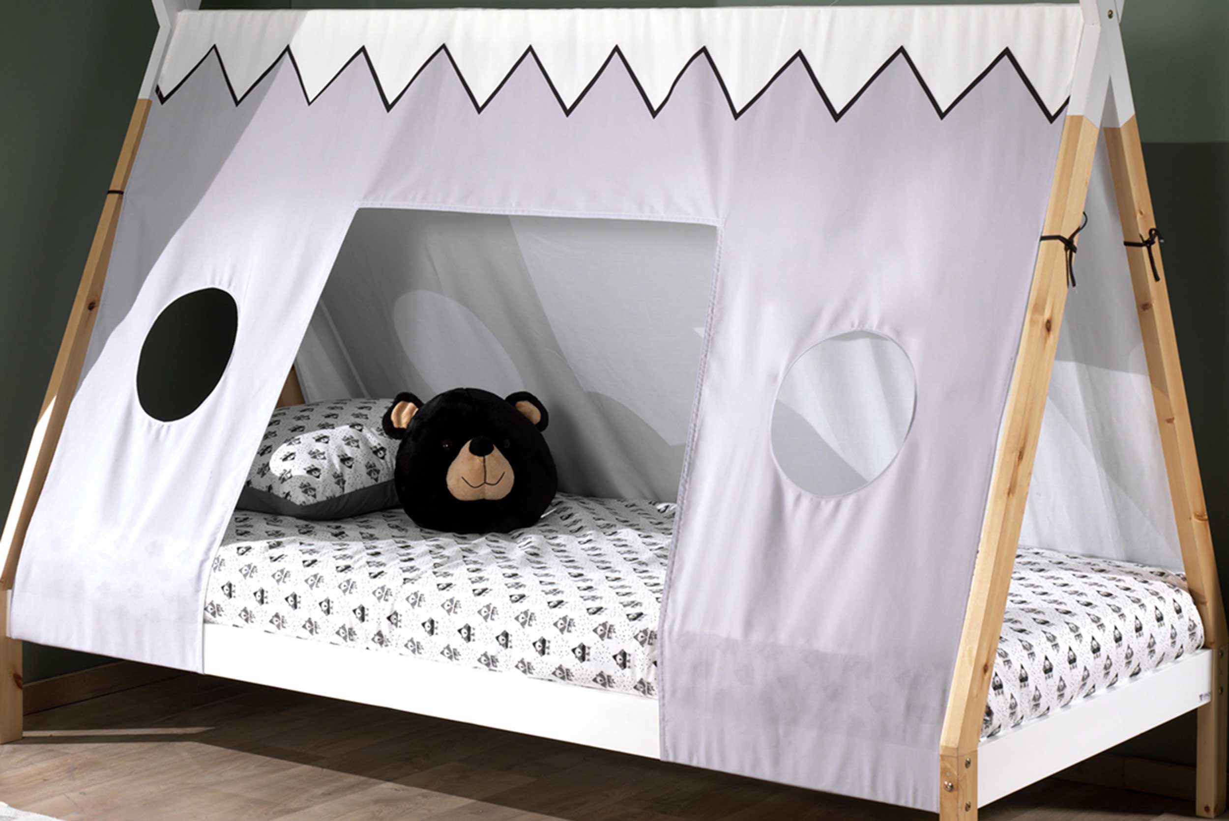 Tente de lit Tipi polyester - gris - Image 6