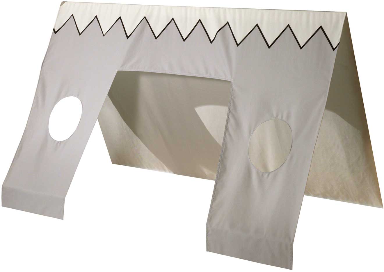 Tente de lit Tipi polyester - gris