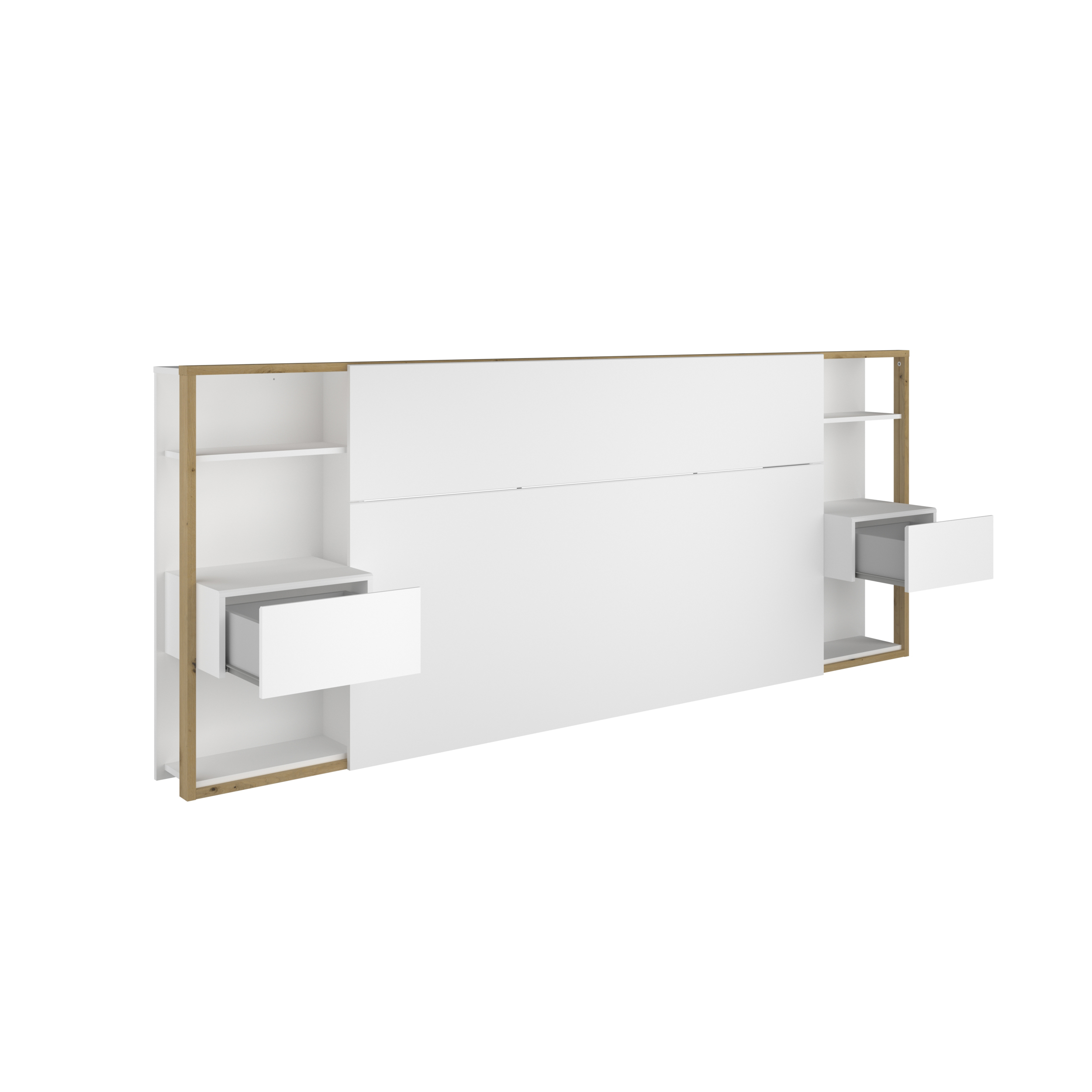 Tête de lit Stamp 2 tiroirs - blanc/chêne artisan - Image 10