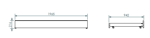 Tiroir de lit 200cm pour lits Interlink - blanc - Image 2