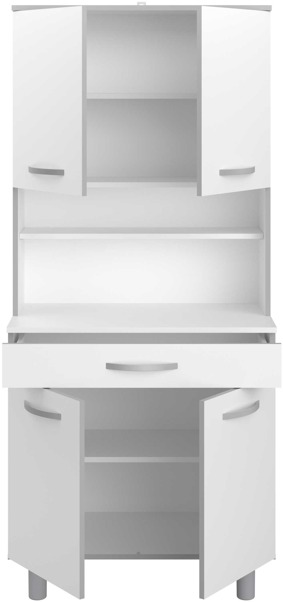 Vaisselier Easy 4 portes & 1 tiroir - blanc - Image 2