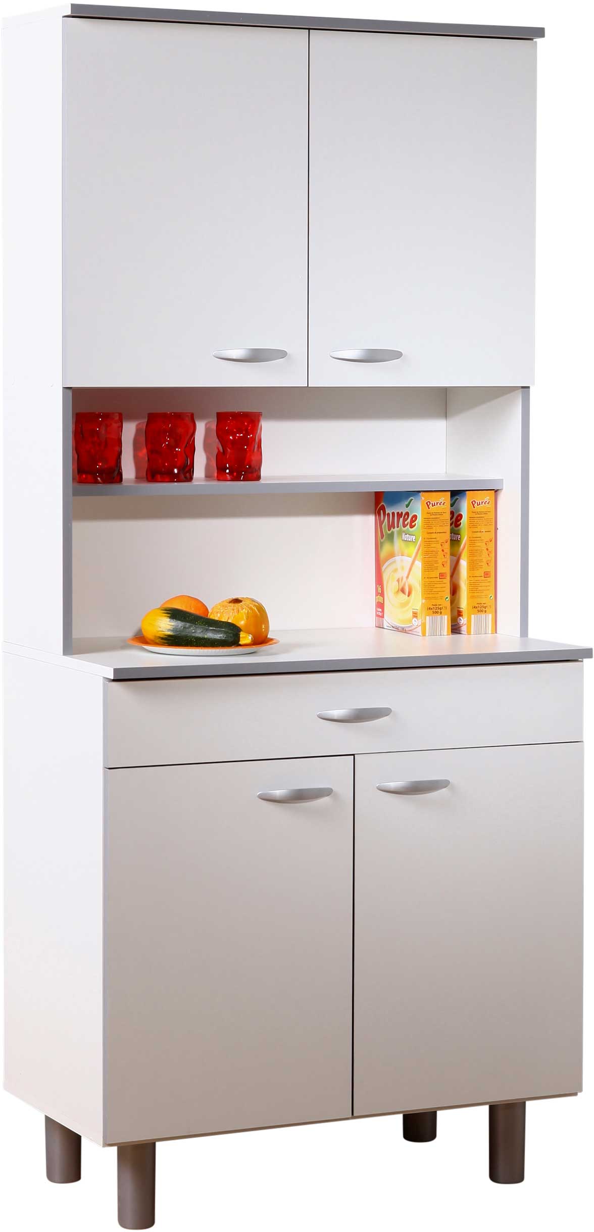 Vaisselier Easy 4 portes & 1 tiroir - blanc - Image 7