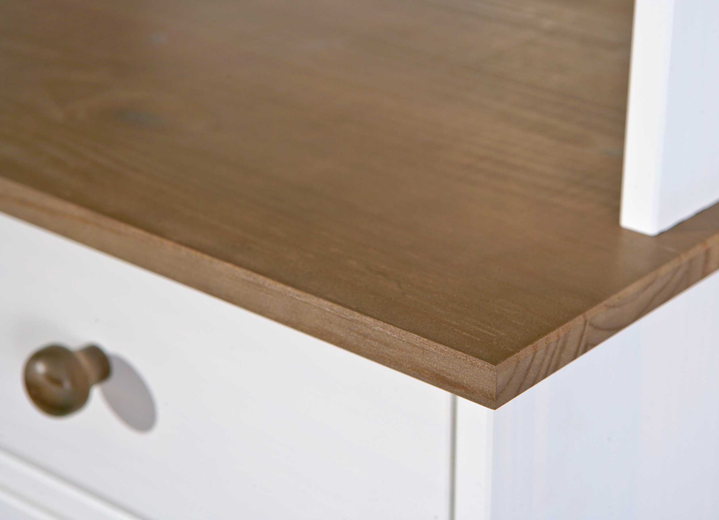 Vaisselier Westerland étroit campagne - blanc/brun - Image 5