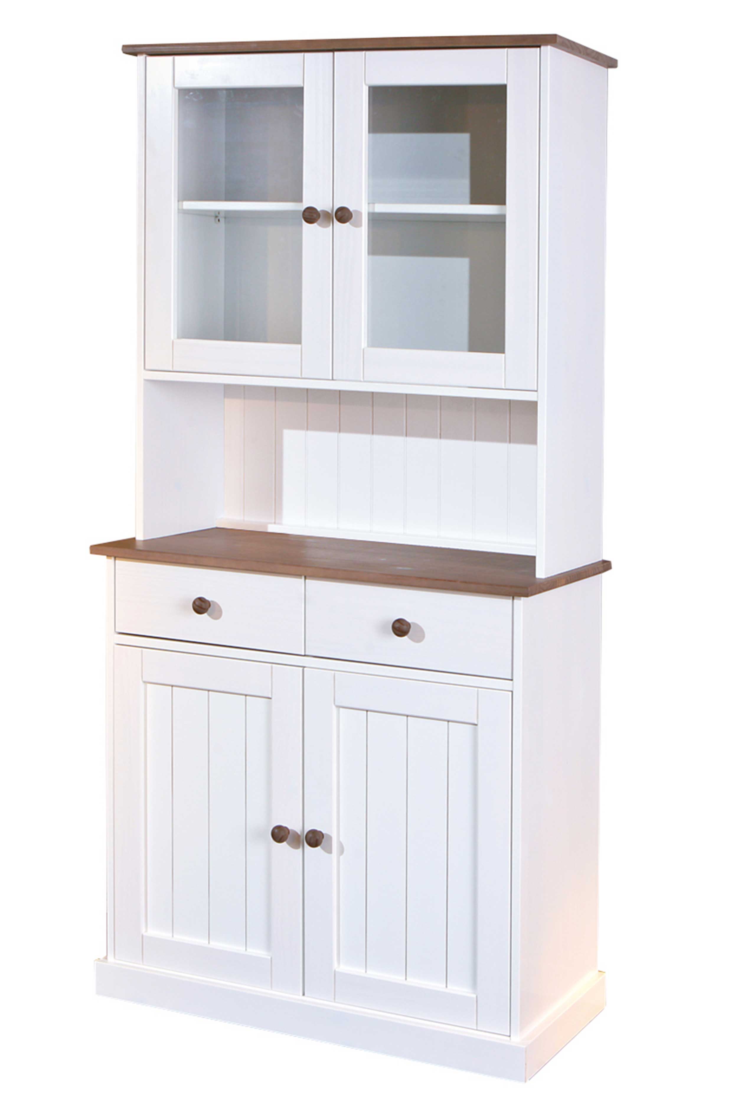 Vaisselier Westerland étroit campagne - blanc/brun - Image 8