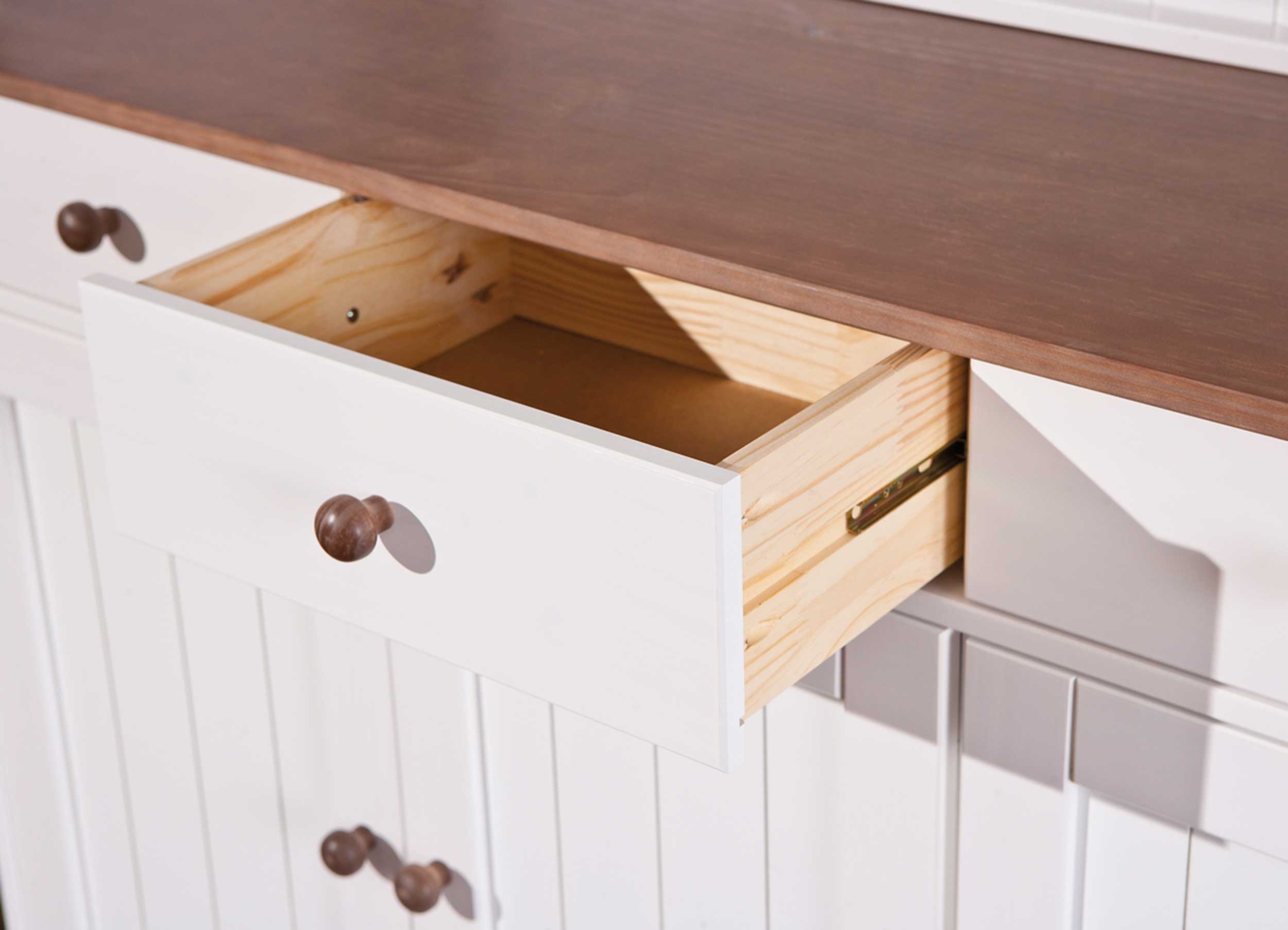 Vaisselier Westerland large campagne - blanc/brun - Image 6