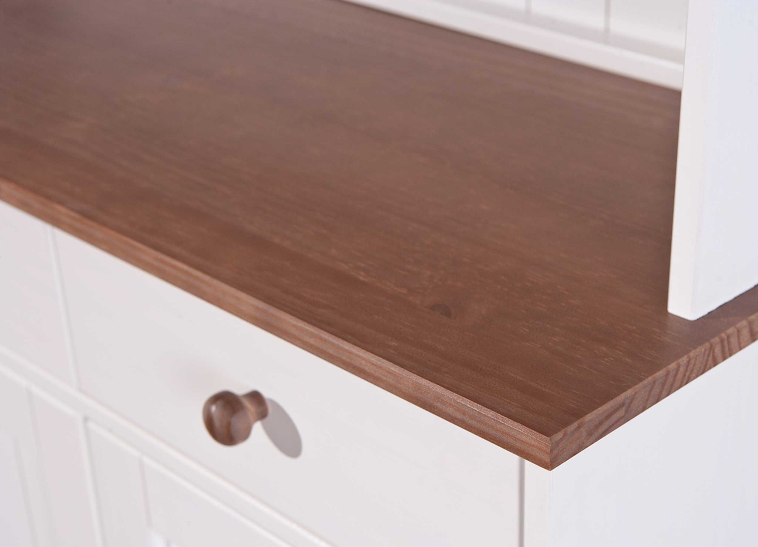 Vaisselier Westerland large campagne - blanc/brun - Image 8