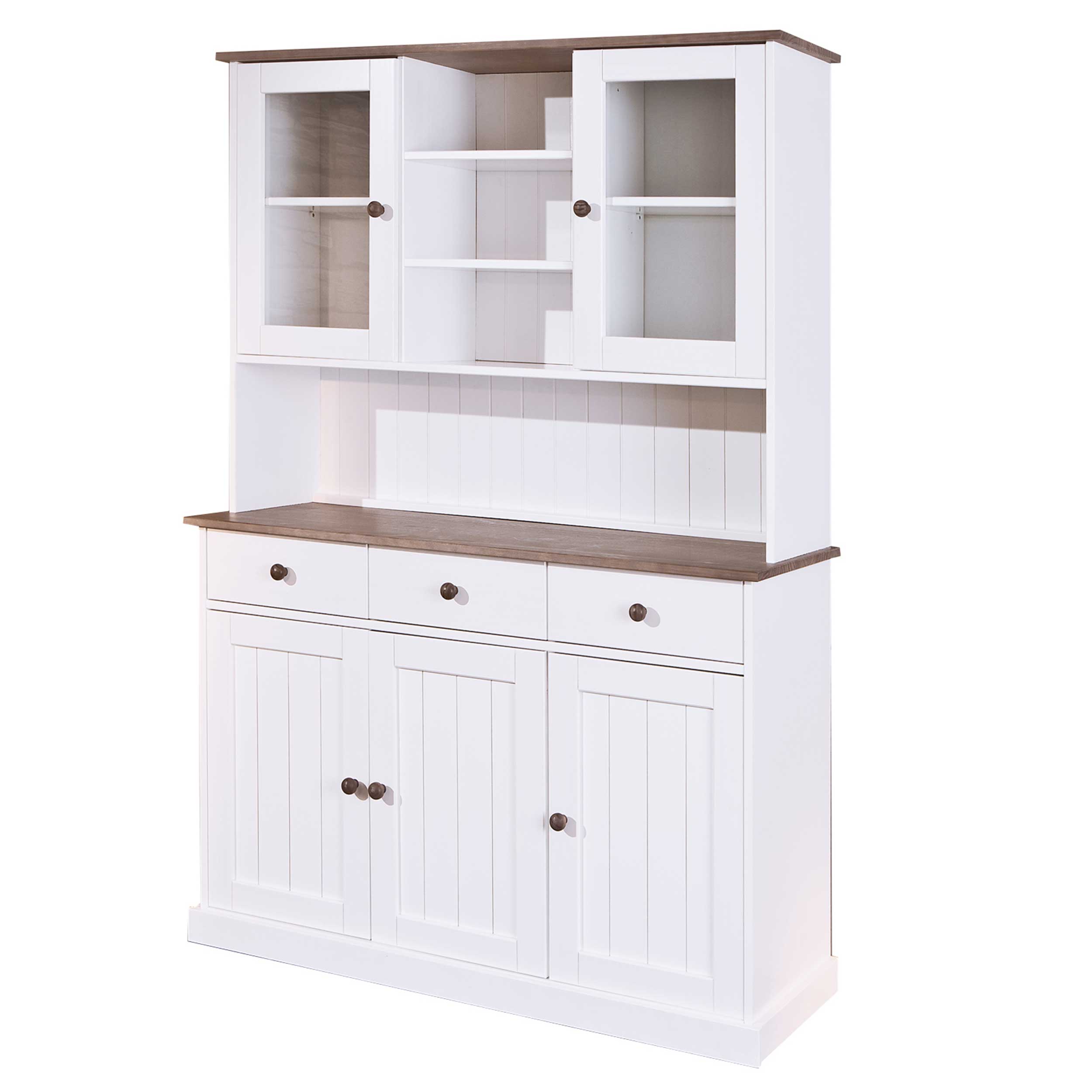 Vaisselier Westerland large campagne - blanc/brun - Image 10