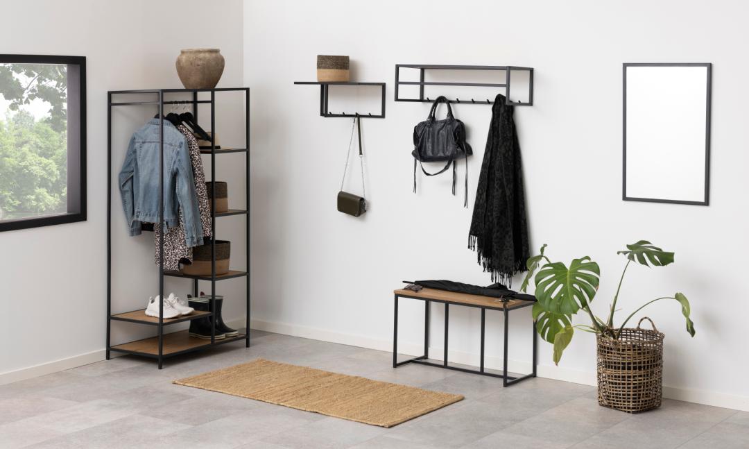 Vestiaire Dover 77cm - noir/chêne sauvage - Image 2