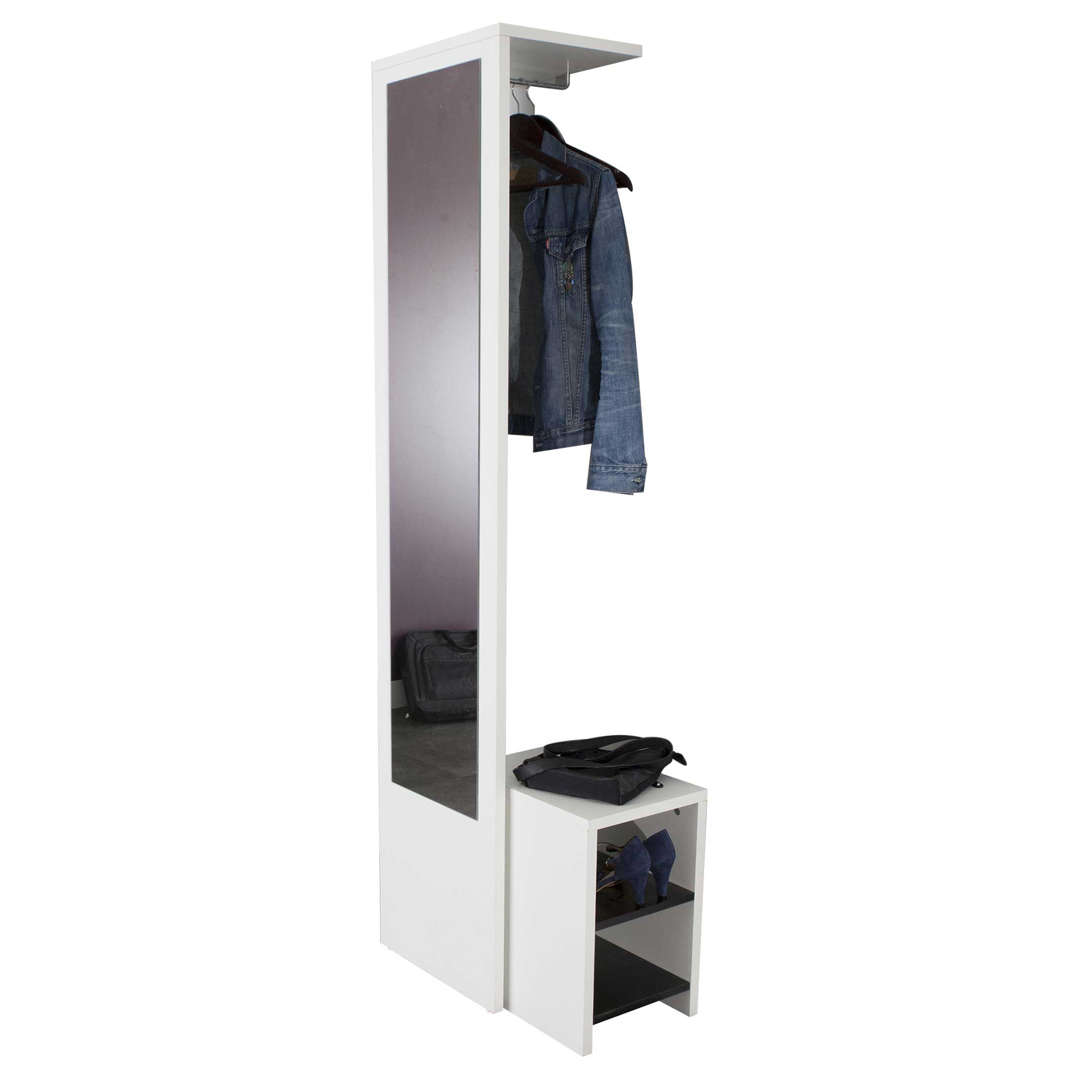 Vestiaire Vestibulo avec miroir - blanc/noir - Image 6