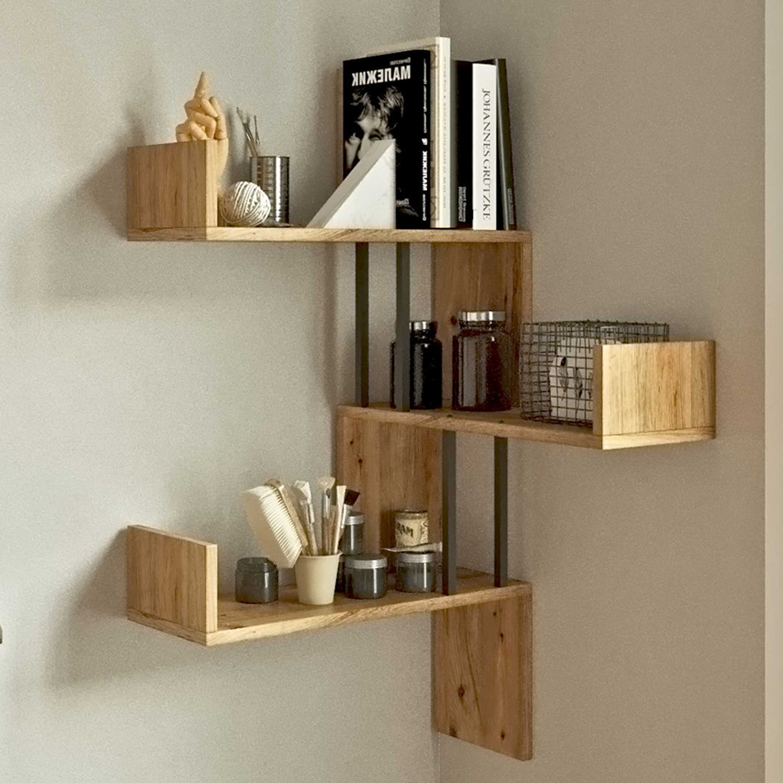 VG17 Étagère murale | 100 % MÉLAMINE | Pin Atlantique