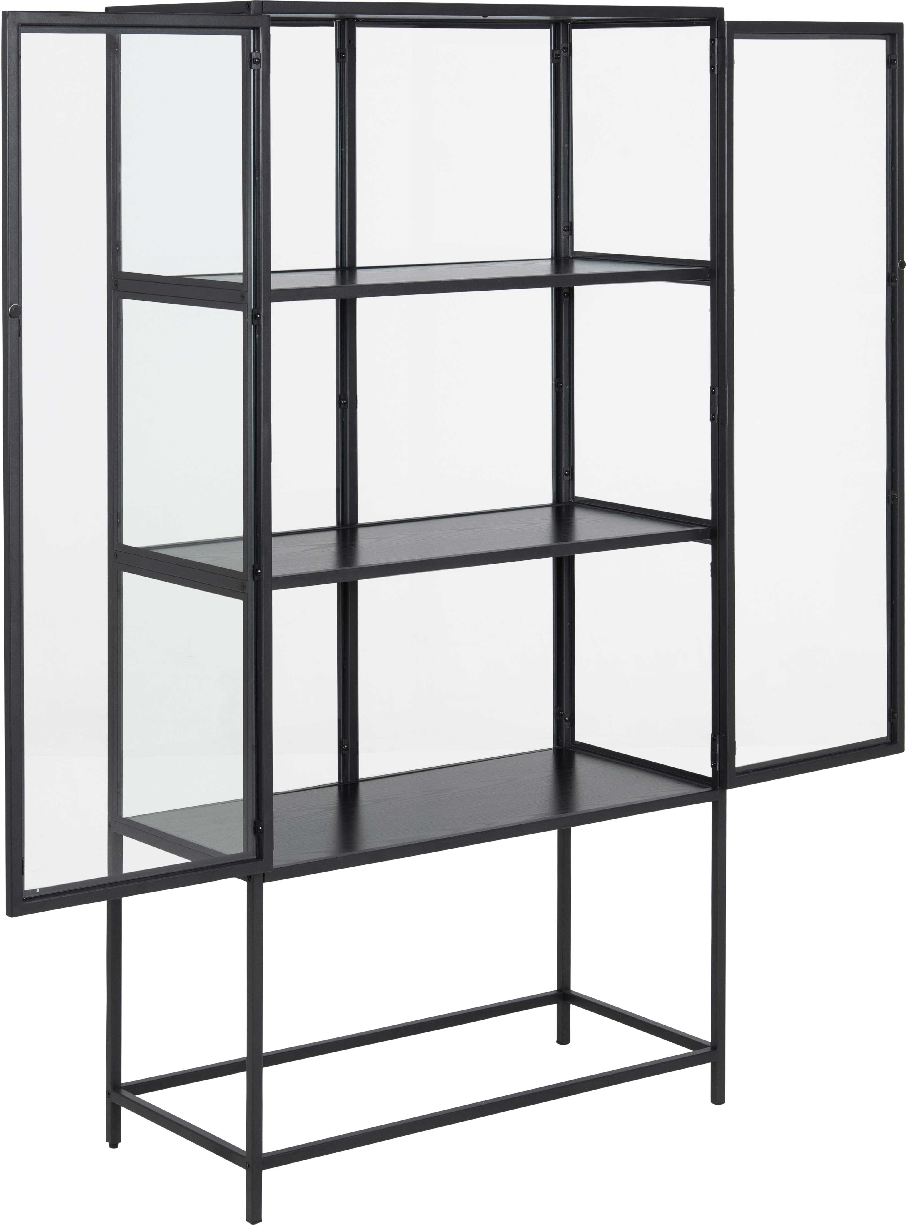 Vitrine Dover 150cm à 2 portes - noir - Image 5