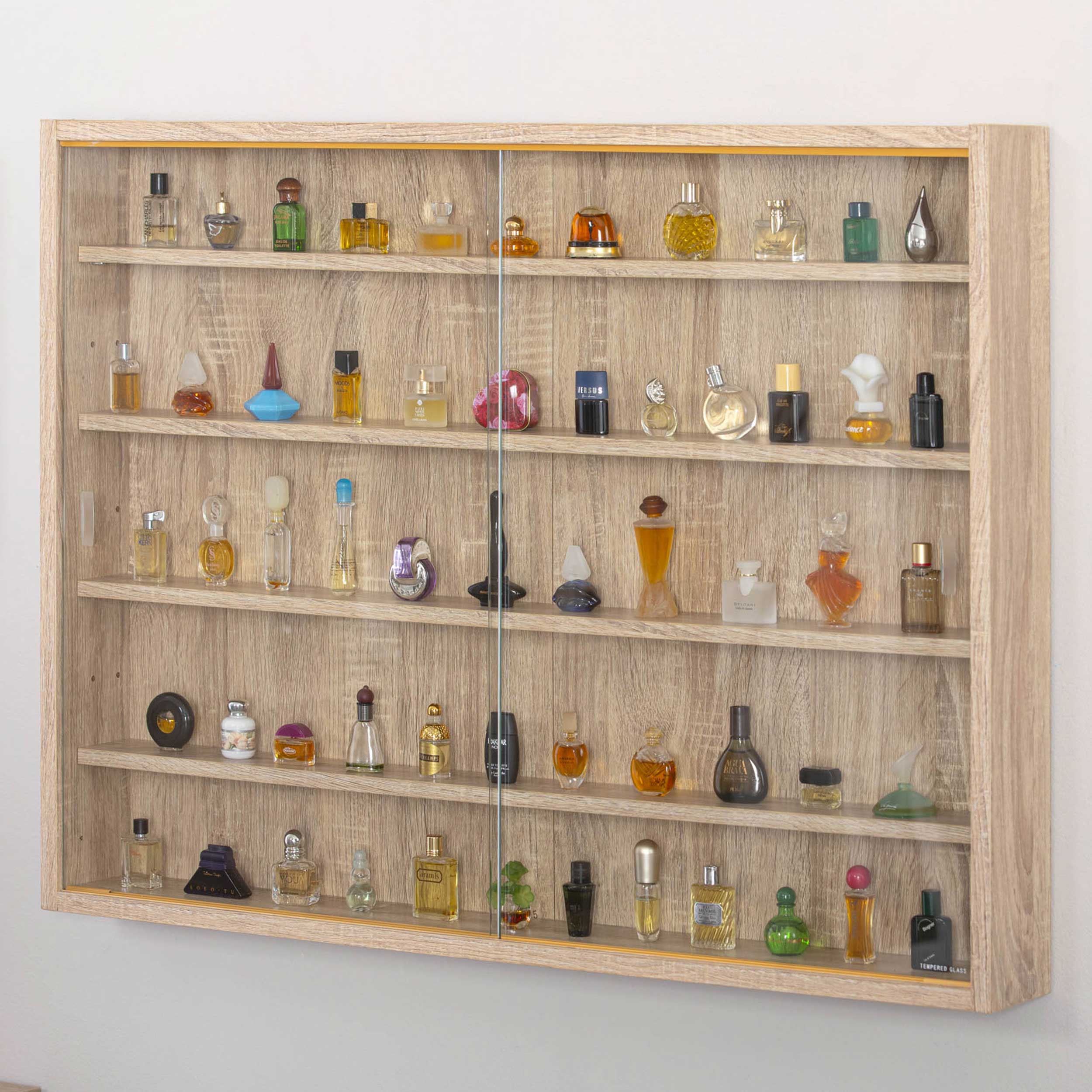 Vitrine suspendue Collecty - chêne