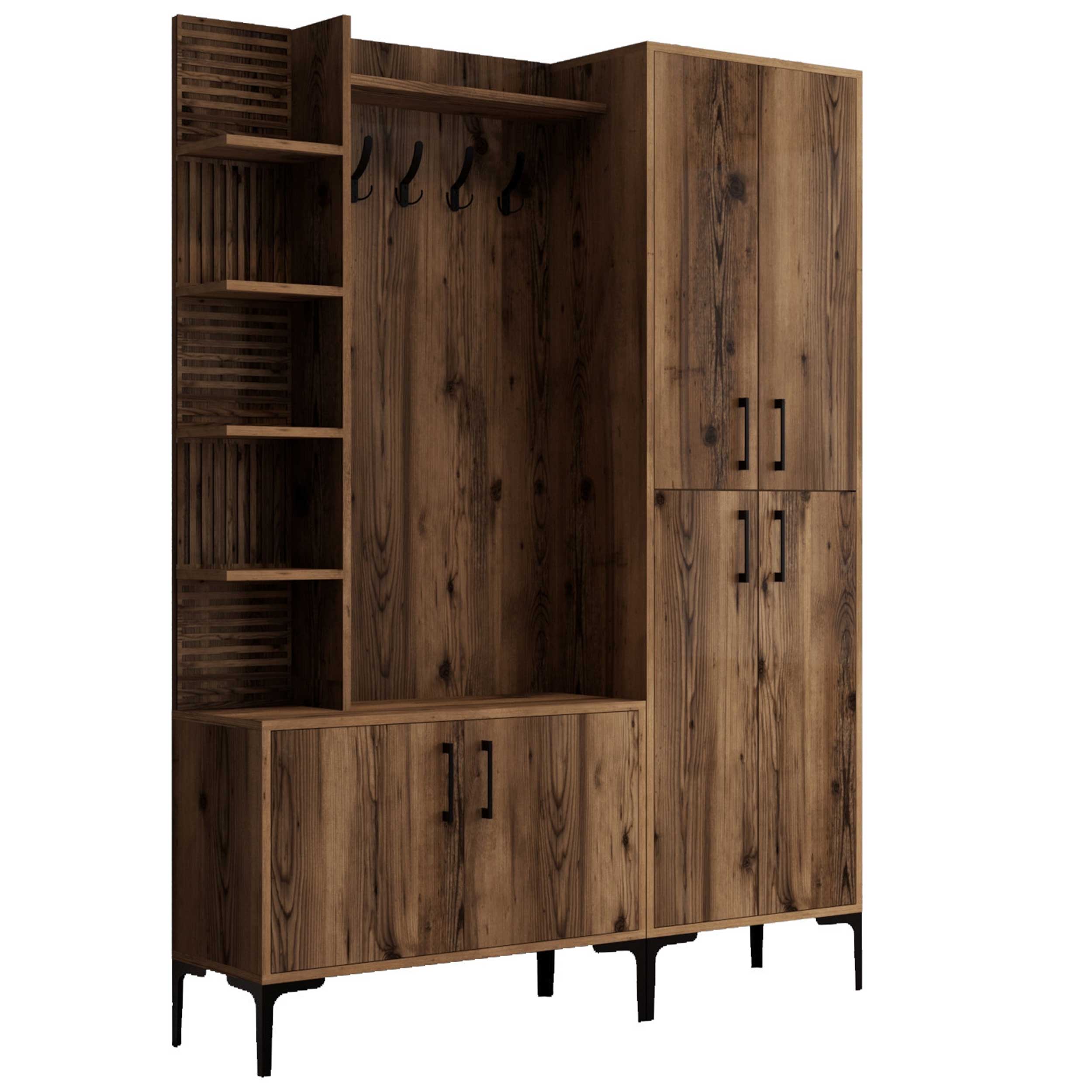 Viyana DA Meuble d'entrée | 100 % MÉLAMINE | Noyer - Image 8