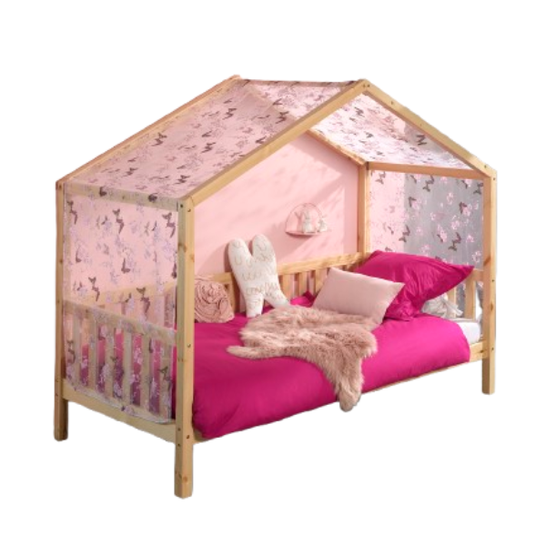 Voile avec dessin de papillons - rose - Image 3