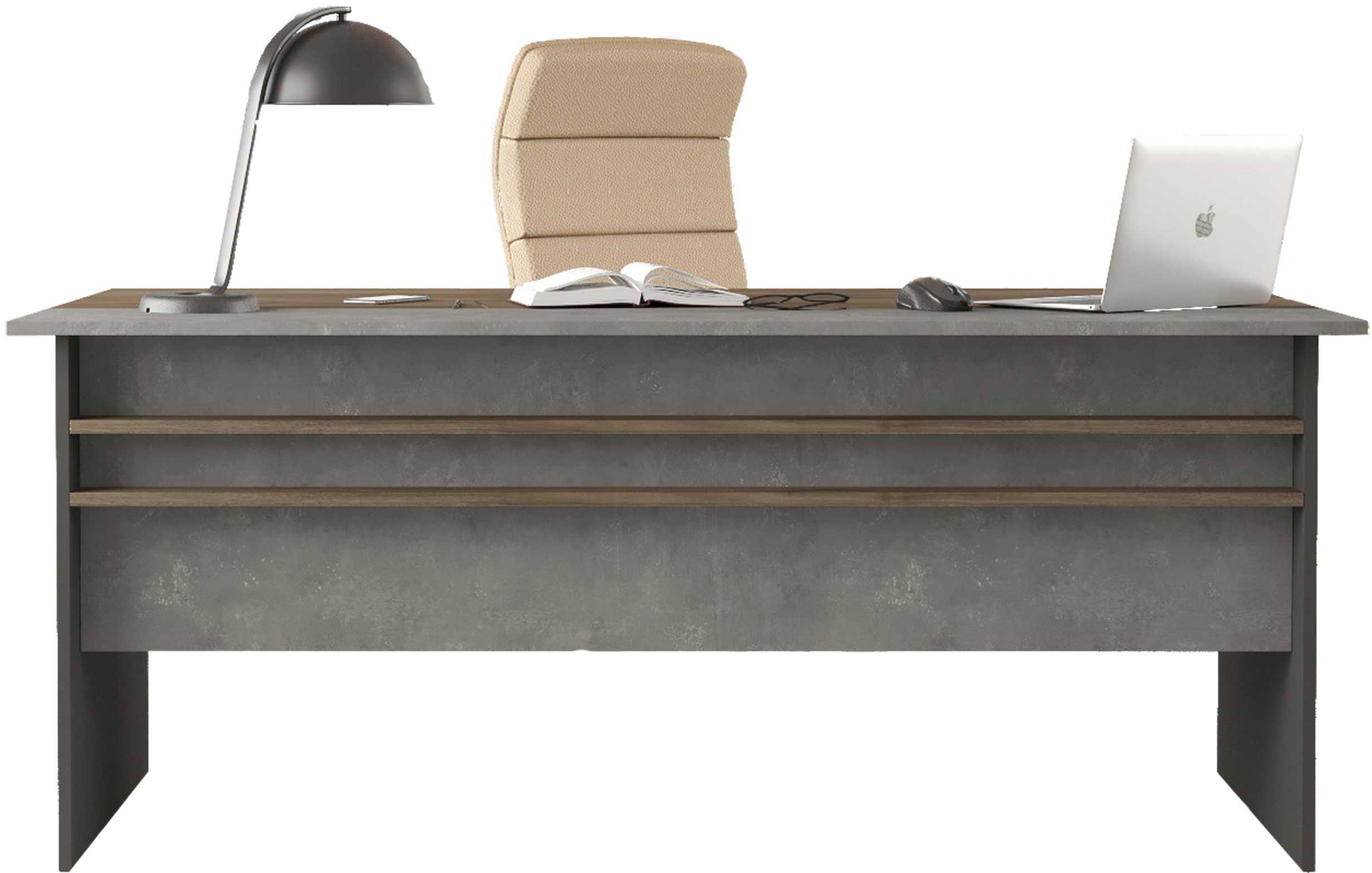 VS1 Bureau d'étude | 100 % MÉLAMINE | Marron, gris, anthracite - Image 4