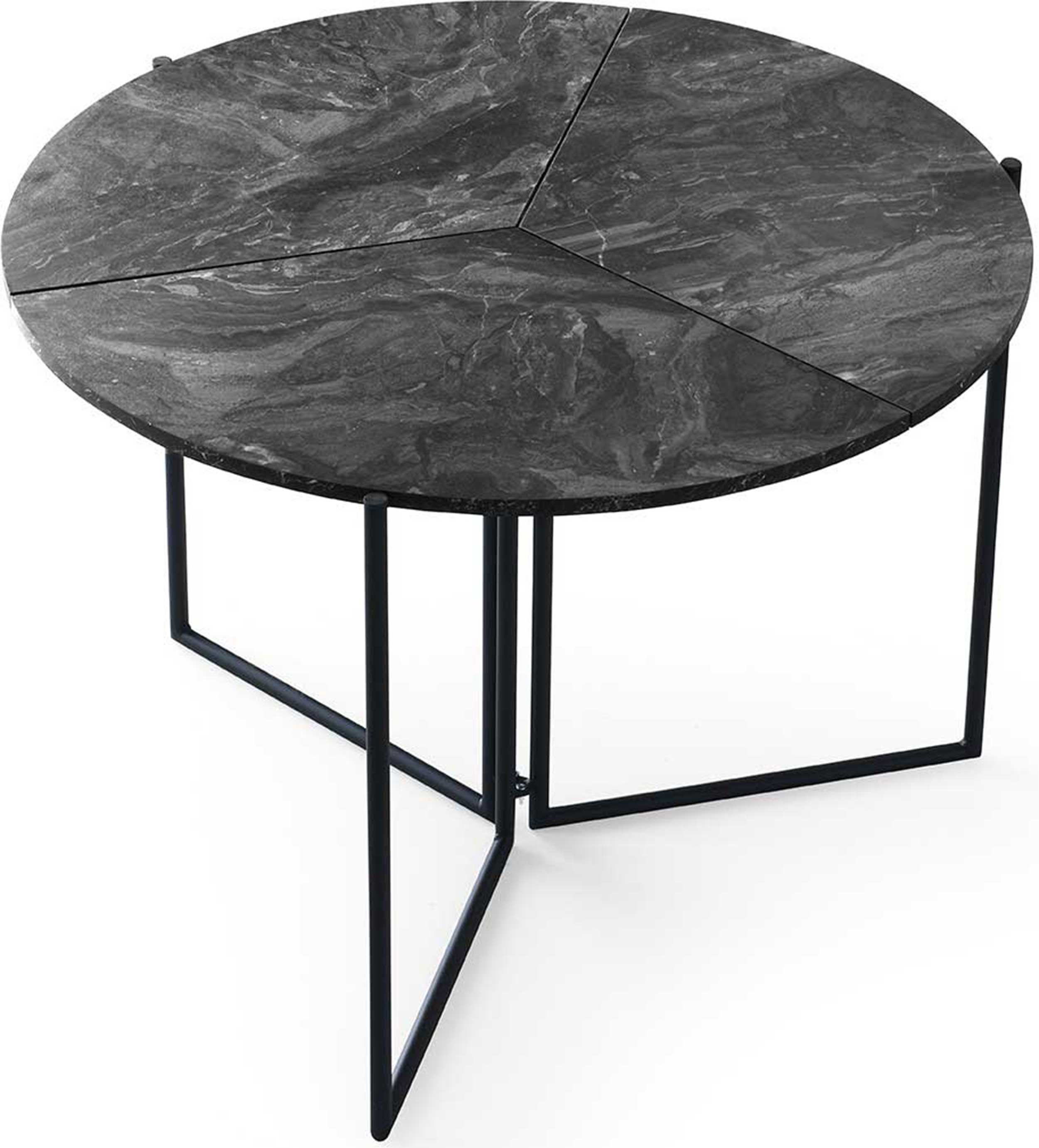 Yaprak Table à manger pliable | 100 % MÉLAMINE | Anthracite - Image 6