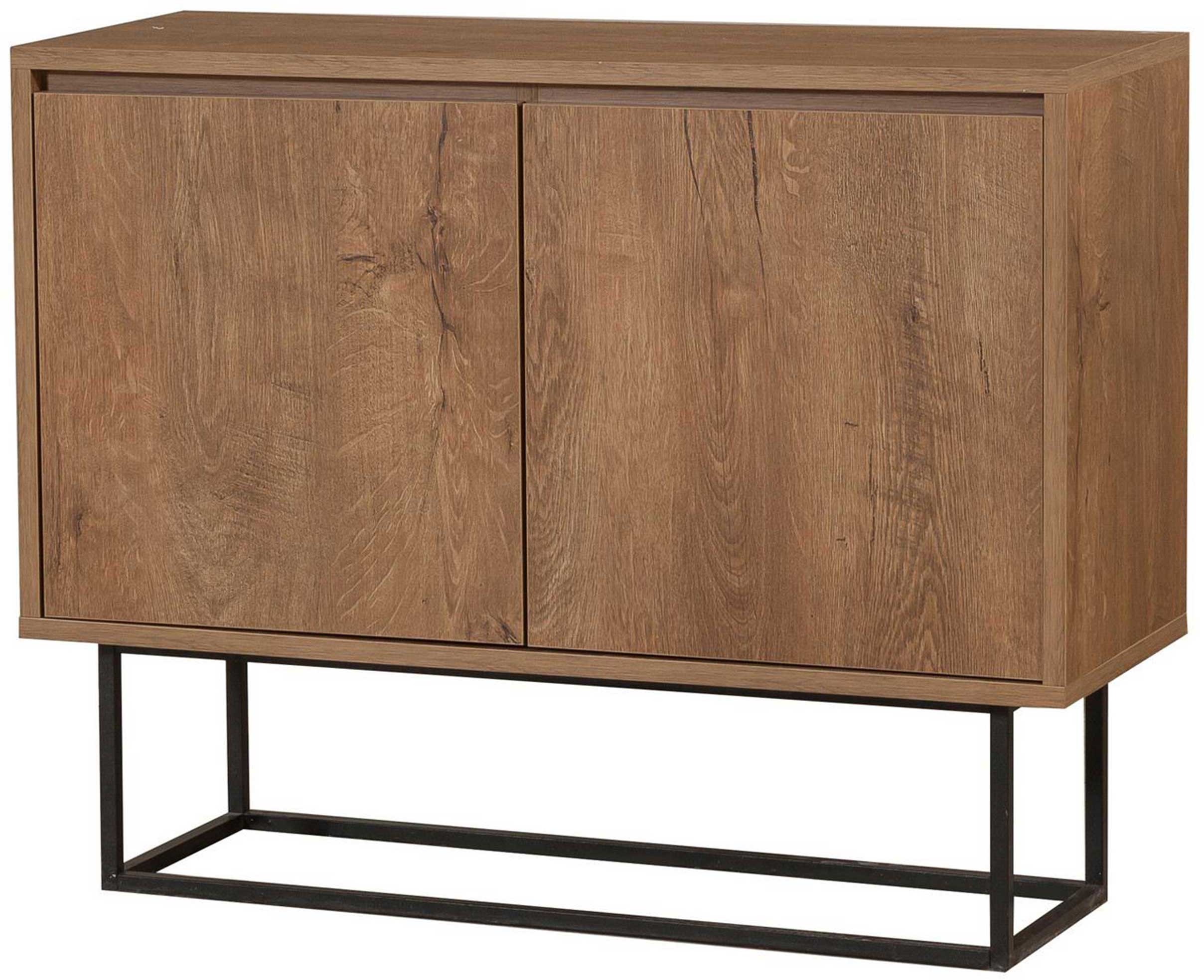 Zuri Console | 100 % MÉLAMINE | Noyer, Noir - Image 3