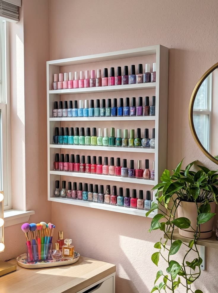 Présentoir vernis mural